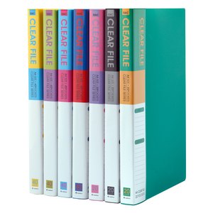 프로비즈 G&C 인덱스 클리어화일 A4 20매 40매 리필가능 두꺼운 표지 문서 파일 정리, 20매 노랑