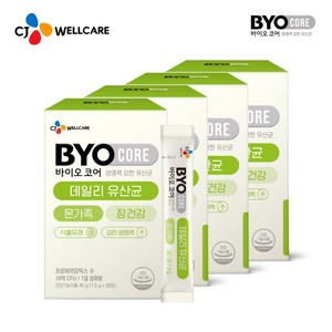 CJ웰케어 바이오코어 데일리 유산균 프로바이오틱스 30포, 60g, 4개