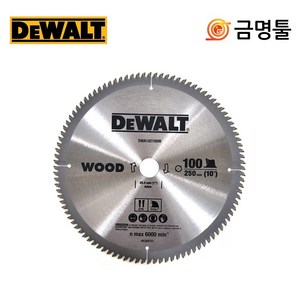 디월트 DWA102100W 씬 커프 목공용 팁쏘 10인치 100날 2.2T 원형톱날, 1개