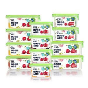 원터치 밀폐용기 원스락 12종 - 리빙박스 양념통 도시락통 반찬통 고정리 비스프리 플라스틱 밥보관용기, 그린, 1개