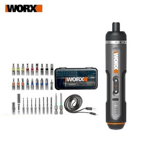 전기 드릴WORX-4V 미니 전기 스크루 드라이버 세트 WX242 스마트 무선 전기 스크루 드라이버 USB 충전식, 1개