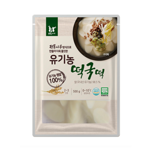 떡찌니 유기농 떡국떡 500g, 1개