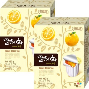 꽃샘 참조은 꿀유자차 포션, 30g, 15개입, 2개