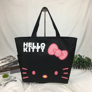 헬로키티 사각 여자 대학생 무지 수납 면 화이트 검정 에코백 에코가방 X27374