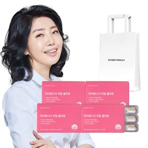 여에스더 리얼플라본 회화나무열매추출물 갱년기 영양제 (+본사 정품 쇼핑백), 30정 x 4박스