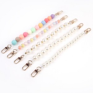 도도앤뉴 핸드폰 손잡이 스마트 폰 손목 숏 핸들 구슬 비즈 휴대폰 스트랩, 메리펄(12mm), 1개