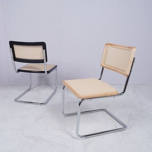 세스카 라탄사이드체어 카페 식탁 식당 인테리어 업소용 철제 세스카의자 미드센추리 2color, 네추럴