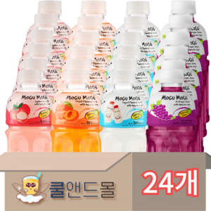 모구모구 4종혼합(복숭아+리치+포도+요거트) 320mlx24ea, 24개, 320ml