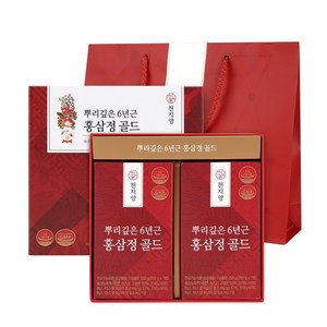 천지양 뿌리깊은 6년근 홍삼정 골드 250g x 2개 + 쇼핑백, 1박스
