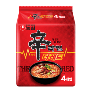 농심 신라면 더레드 2배 매운맛 125g, 16개