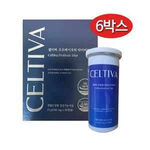 셀티바 프로바이오틱 다이어트 이지아 유산균 [500mg x 30캡슐], 30정, 6개