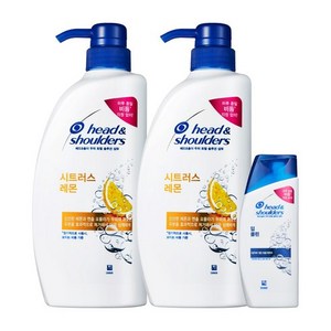 헤드앤숄더 시트러스 레몬 750ml 2개 + 딥클린 90ml 샴푸세트, 1세트