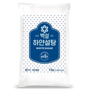 백설 하얀설탕, 3kg, 1개