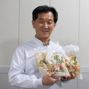 [장우손 부산어묵] 밀가루없는 국산쌀 알래스카산 A급명태연육90% 부산 깡통시장 모듬어묵, 1000g, 1봉