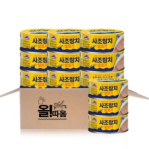 사조 살코기 참치 안심따개, 85g, 12개