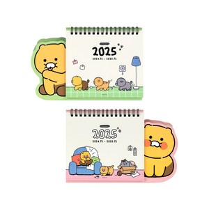 카카오프렌즈 춘식이 오디너리 2025 형태 탁상 캘린더, 핑크(1개), 1개