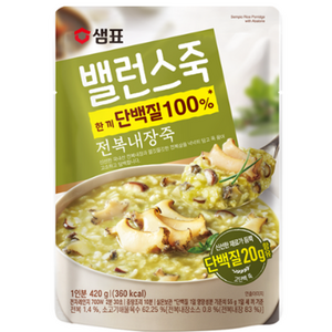 샘표 밸런스죽 전복내장죽, 420g, 2개