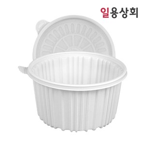 [ILYONG] 탕용기 JH 225파이 대 3200ml 50세트 PP 백색, 50개, 단품