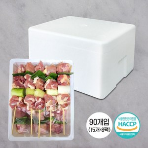 꼬치마트 공장직영 수제 파닭꼬치 20cm* 55g 90개입 1박스, 90개, 미니파닭꼬치 20cm 90개