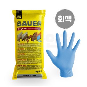 짜서쓰는 바우어 고강도 몰탈 방수 시멘트 회색, 회색(gay) 2kg, 1개