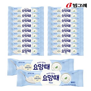 빙그레 요맘때 플레인바 한박스 아이스크림, 40개, 70ml