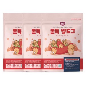 또또맘 쫀득쌀도그(50g x 4입) x 3팩 어린이 핫도그_소비기한 25.02.28, 200g, 3개