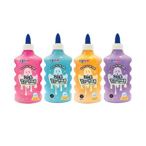 종이나라 야광 고스트 컬러 액체풀 슬라임 180ml (6개입), 핑크, 핑크