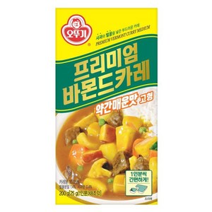 오뚜기 프리미엄 바몬드 카레 고형 약간 매운맛, 200g, 1개