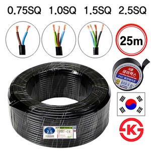국산 VCTF 전선 연선 전기선 0.75SQ 1.0SQ 1.5SQ 2.5SQ 2c 3c 4c 25M, VCTF 0.75SQ, 1개