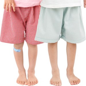 캐리루시 아동 파스텔 선염체크 5부바지 2종SET