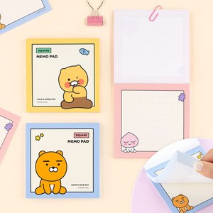 80매 카카오프렌즈 춘식이 사각 메모지 / 다이어리꾸미기 다꾸 스티키노트 떡메모지노트 오답미니수첩메모지 춘식이메모지 라이언메모지 어피치메모지 모니터메모지 사무실메모지