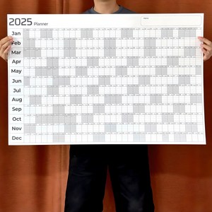 생활특별시 2025년 한장 달력 벽걸이 대형 1년 포스터 달력 플래너 한장 달력 캘린더 연간계획표 예쁜 감성 인테리어 벽달력 연력, 1장, 플레인 버전