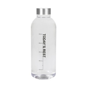 오늘의 쉼표 에코젠 밀크 보틀 600ml 바이오 플라스틱 물병 BPA FREE 뜨거운 음료 물 냉동 아이스 핫, 1개, 실버