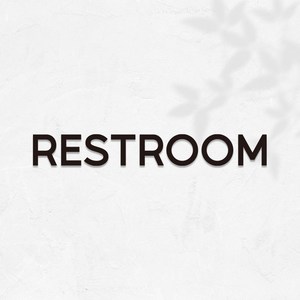 마마픽스 아크릴 도어사인 표지판 블랙, 1개, RESTROOM