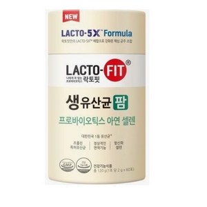 종근당 락토핏 생유산균팜 프로바이오틱스 유산균 아연 셀렌, 120g, 1개