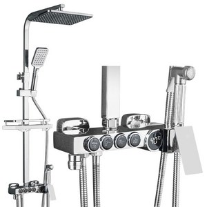 KEC 해바라기 샤워기수전 세트 독일기술 디자인, 은색(도금)