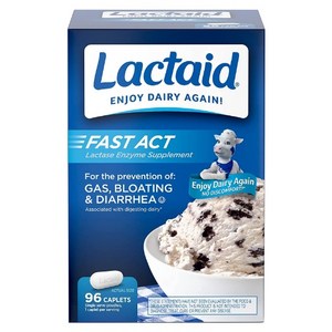 락타이드 Lactaid 락타아제 유당 효소 96정 여행용팩, 1개