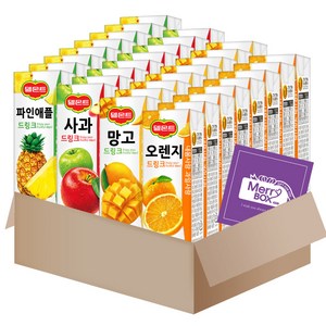 [메리박스] 델몬트드링크 32개 과즙 8+8+8+8 혼합세트, 선택02_{오렌x8+망고x8+사과x8+파인x8} 32개, 1세트, 190ml