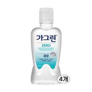 가그린 제로 구강청결제, 250ml, 4개