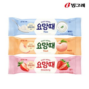 빙그레 요맘때 바 플레인10개+복숭아10개+딸기10개 아이스크림, 30개, 70ml