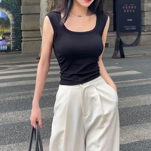 편한 모달 나시 이너 숏 탑 브라 스퀘어넥 라텍스 패드 미니 베스트