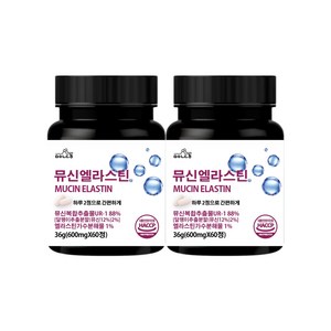 맛있는동행 뮤신 엘라스틴 콜라겐 글루타치온 먹는 저분자 어린 피쉬콜라겐 히알루론산, 2개, 60정