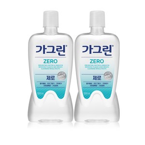 가그린 제로 구강청결제, 1.2L, 2개