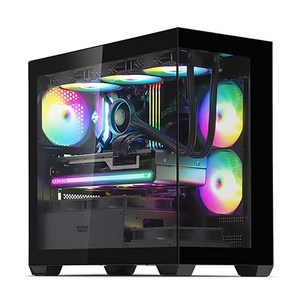 [dakFlash] DS900M RGB 강화유리 [미니타워] [블랙], 1개, 단품
