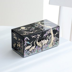 박씨상방 나전칠기 컬러 쌍합 자개함 자개보석함(대형) 외국인선물 전통공예품