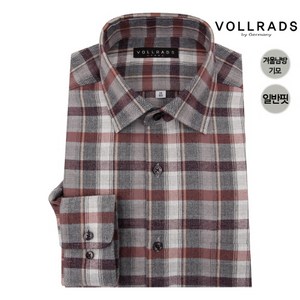 VOLLRADS폴라츠 국내산 F/W 레귤러핏 플란넬 겨울남방 체크 솔리드