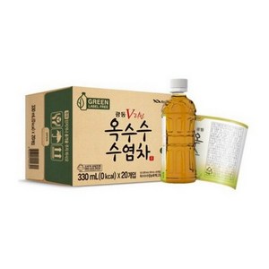 광동옥수수수염차 그린 무라벨, 330ml, 40개