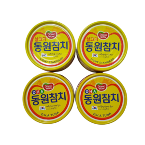 동원 라이트 스탠다드 참치, 85g, 4개