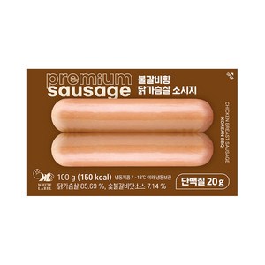 헬스앤뷰티 불갈비향 닭가슴살 소시지 100g 1팩, 1개