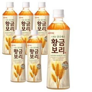 롯데 황금보리, 500ml, 6개